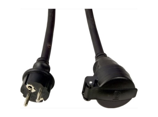 PROLONGATEUR • 15 mètres HO7RNF 3G2,5 fiches moulées M/F IP44 sans gaine thermo