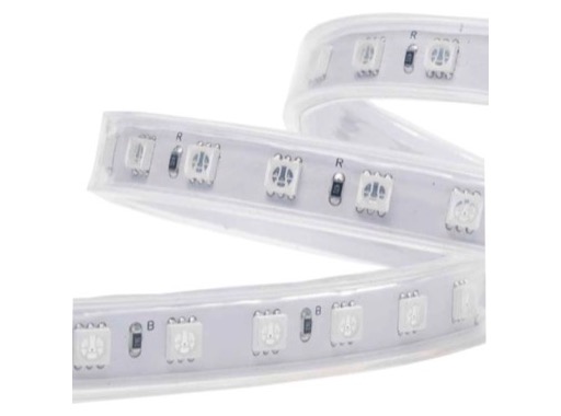 LED Strip 230 VAC RGB 50 LEDs/m 18 W/m siliconé IP67 (au mètre) - DENEB