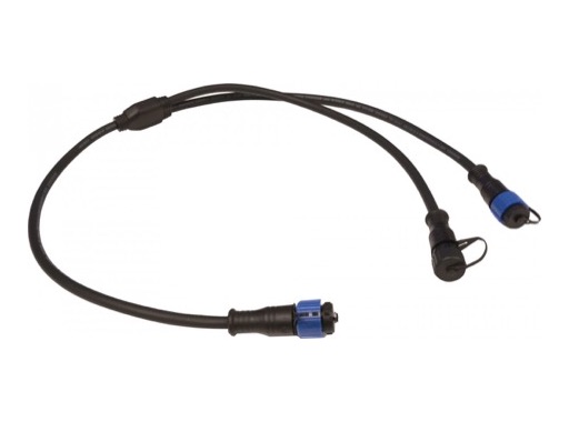 PROLIGHTS • Câble d'alimentation en Y (1 IN + 2 OUT) 3 x 1 mm2 connecteurs IP67 80 cm