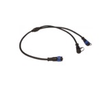 PROLIGHTS • Câble d'alimentation en Y (1 IN + 2 OUT) 3 x 1 mm2 connecteurs IP67 80 cm