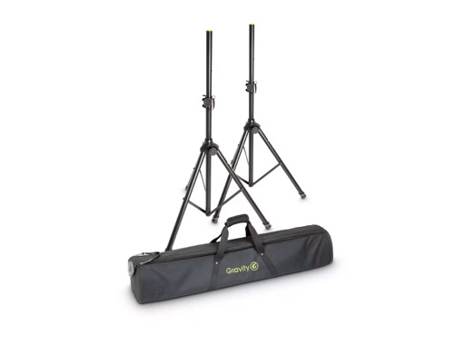 Set de 2 Pieds d'Enceinte d'acier avec sac de transport - GRAVITY