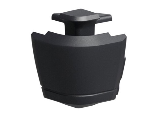 Embout d'angle à 90 ° de nez de marche noir pour gamme LED693 - KLUS