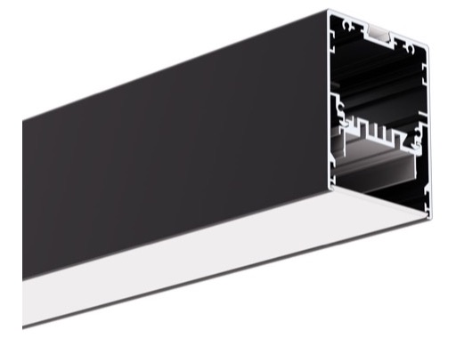 Profilé MOD-50 alu anodisé noir 3 m (sans diffuseur) - KLUS