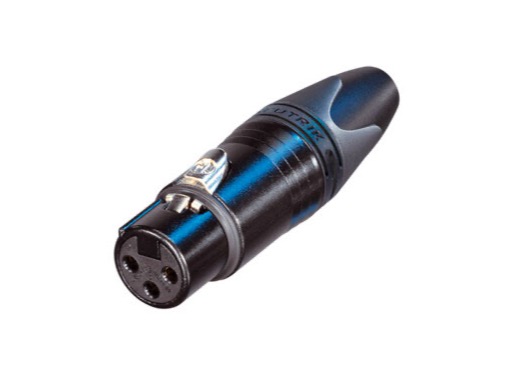 NEUTRIK • Boite de 100 XLR3 femelle noire démontées, série XX