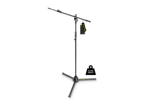 Support de microphone lourd avec pied de trépied et bras de rallonge 2 points - GRAVITY