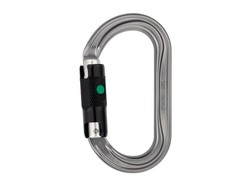 PETZL • Mousqueton OK Triact-Lock gris, verrouillage automatique