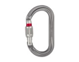 PETZL • Mousqueton OK Screw-Lock gris, verrouillage manuel à vis-mousquetons
