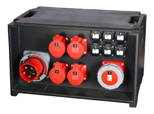 BOITIER • 125A 30mA Tetra => 1x63A Tetra + 4x32A Tetra + 6xPC16A