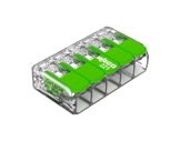 WAGO Green • Paquet de 25 bornes de connexion sans outils 5 X 0,08 à 4mm2 souple-barettes-de-connexion-wago