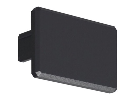 Embout plein noir pour profil&eacute; gamme GLAZA LL - KLUS