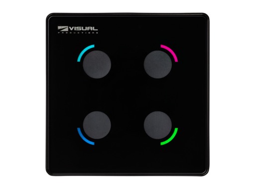 Contr&ocirc;leur mural NetPanel B4 sur &eacute;cran tactile avec 4 boutons - VISUAL PRODUCTIONS