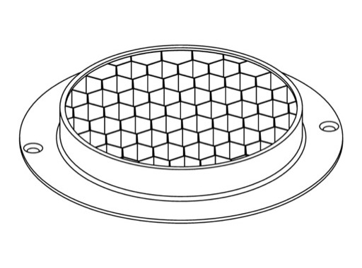 Diffuseur nid d'abeille noir pour projecteur 2inspire 300 - CHROMA-Q