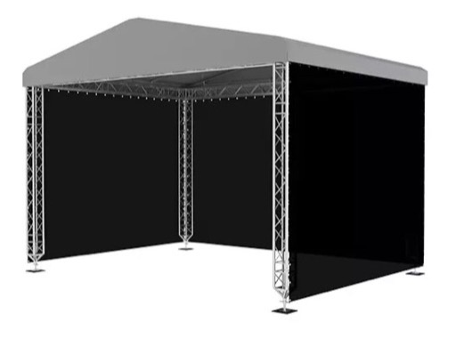 Kit de 2 b&acirc;ches de c&ocirc;t&eacute; noires pour chapiteau MR0 6 x 5 m - QUICKTRUSS