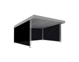 Kit de 2 bâches de côté noires pour chapiteau MR0 avec avancée 6 x 4 m - QUICKTRUSS