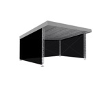 Bâche arrière noire pour chapiteau MR0 avec avancée 6 x 4 m - QUICKTRUSS