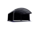 B&acirc;che arri&egrave;re noire pour chapiteau MR1 toit arrondi 6 x 4 m - QUICKTRUSS-accessoires