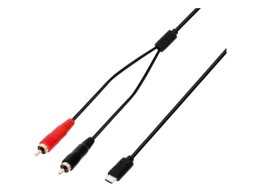 CABLE &bull; USB-C vers 2 x RCA/cinch m&acirc;le 1,5 m
