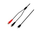 CABLE &bull; USB-C vers 2 x RCA/cinch m&acirc;le 1,5 m-cables-moules