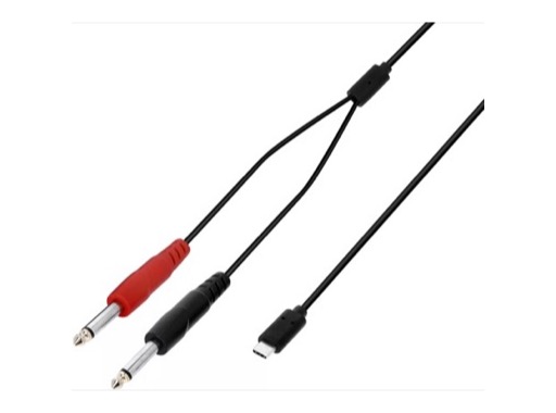 CABLE &bull; USB-C vers 2 x jack TS m&acirc;le 1,5 m