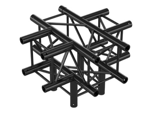Quatro M290 Croix s&eacute;rie lourde noire 5 directions + kit de jonction - QUICKTRUSS