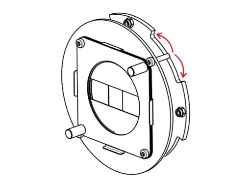DTS &bull; Syst&egrave;me de d&eacute;coupe &agrave; 4 couteaux pour projecteur Focus Solo Zoom HO