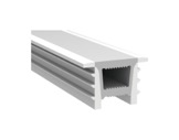 ESL &bull; Diffuseur silicone blanc, bordures blanches 1 m plat 12x12mm-diffuseurs-led-strip