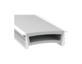 ESL &bull; Diffuseur silicone blanc, bordures blanches 1 m plat 40x15mm-diffuseurs-led-strip