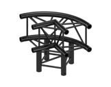 QUICKTRUSS &bull; Quatro M290 Angle arrondi 90&deg; s&eacute;rie lourde noire 3 directions + kit de jonction-quatro
