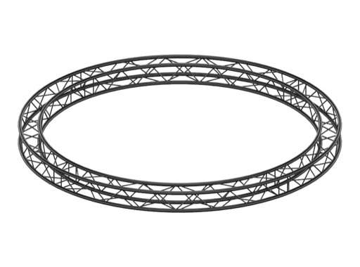 QUICKTRUSS &bull; Quatro M290 s&eacute;rie lourde noire cercle &oslash;4.00m 4 segments + kits de jonction