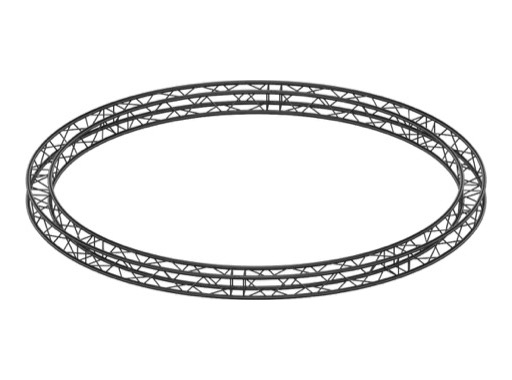 QUICKTRUSS &bull; Quatro M290 s&eacute;rie lourde noire cercle &oslash;5.00m 8 segments + kits de jonction