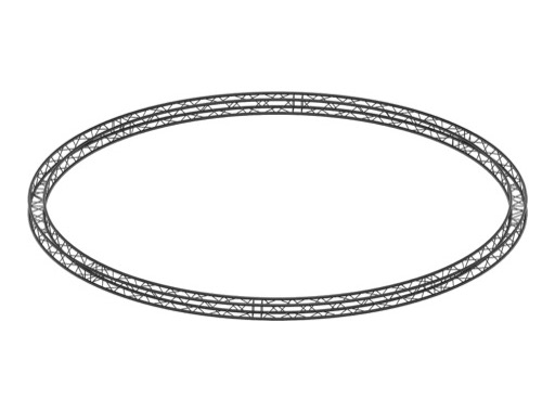 QUICKTRUSS &bull; Quatro M290 s&eacute;rie lourde noire cercle &oslash;8.00m 8 segments + kits de jonction