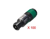 NEUTRIK &bull; Boite de 100 fiches speakON d&eacute;mont&eacute;es 4 contacts, s&eacute;rie XX-speakon-haut-parleur
