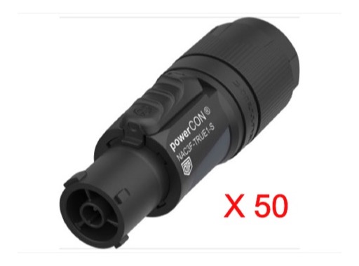 NEUTRIK &bull; Boite de 50 fiches femelle powerCON true one IP65 d&eacute;mont&eacute;e s&eacute;rie TOP 