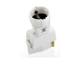 Global Trac Pro adaptateur rail 3 allumages avec fiche Shuko 16 A blanc