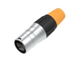SEETRONIC Serie 02 &bull; Fiche porte-c&acirc;ble IP65 adapt&eacute;e au RJ45 normal&blind&eacute;, chrome, pour c&acirc;ble 5-7,5 mm-connecteurs-rj45