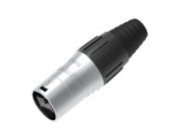 SEETRONIC Serie 02 &bull; Fiche porte-c&acirc;ble IP65 adapt&eacute;e au RJ45 normal&blind&eacute;, chrome, pour c&acirc;ble 7-9 mm-connecteurs-rj45