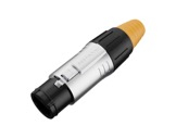SEETRONIC Serie 02 &bull; Fiche porte-c&acirc;ble RJ45 femelle IP65, chrome, CAT5E, pour c&acirc;ble 5-7 mm-connecteurs-rj45
