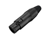 SEETRONIC Serie 02 &bull; Fiche porte-c&acirc;ble RJ45 femelle IP65, noir, CAT5E, pour c&acirc;ble 5-7 mm-connecteurs-rj45