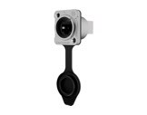 SEETRONIC Serie 05 &bull; Embase metal RJ45 CAT5E Travers&eacute;e de panneau - RJ45 haut IP65 - avec bouchon-connecteurs-rj45