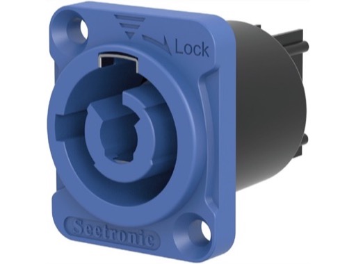 SEETRONIC &bull; Embase d&rsquo;alimentation Power Twist bleu IN cosses plates