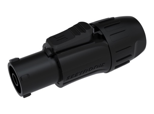 SEETRONIC &bull; Fiche d'alimentation femelle IP65 Power Twist TR1 bouton noir