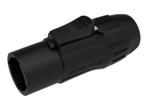 SEETRONIC &bull; Fiche d'alimentation m&acirc;le IP65 Power Twist TR1 bouton noir