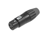 SEETRONIC Serie M &bull; XLR3 Fiche femelle noir contacts argent-connecteurs-xlr