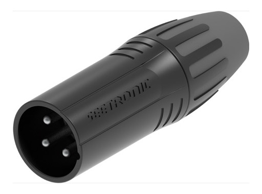 SEETRONIC Serie M &bull; XLR3 Fiche m&acirc;le noir contacts argent