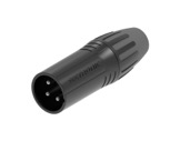 SEETRONIC Serie M &bull; XLR3 Fiche m&acirc;le noir contacts argent-connecteurs-xlr