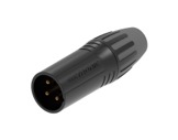 SEETRONIC Serie M &bull; XLR3 Fiche m&acirc;le noir contacts or-connecteurs-xlr