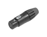 SEETRONIC Serie M &bull; XLR5 Fiche femelle noir contacts argent-connecteurs-xlr