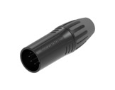 SEETRONIC Serie M &bull; XLR5 Fiche m&acirc;le noir contacts argent-connecteurs-xlr