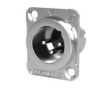 SEETRONIC Serie M &bull; XLR3 Embase m&acirc;le chrome contacts argent-connecteurs-xlr