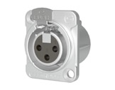 SEETRONIC Serie M &bull; XLR3 Embase femelle chrome contacts argent-connecteurs-xlr